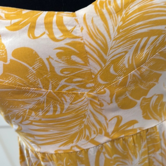 Yellow Maxi Sundress with Ruching and Spaghetti Straps for Wedding Guest - Picture 4 of 6